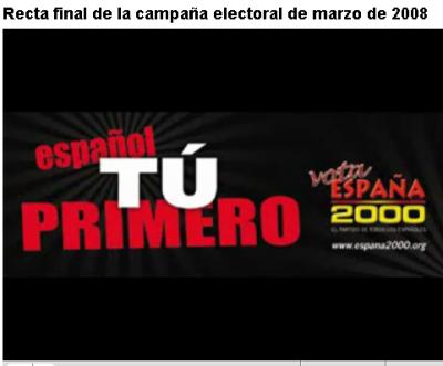 Recta final de la campaña electoral de marzo de 2008