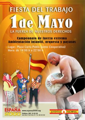 Comunicado de la Junta Nacional de España 2000 sobre la celebracion del dia 1 de mayo en Albal